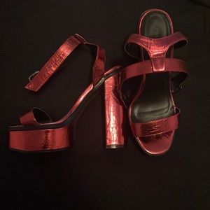 Pink/Red Platform Public Desire Heels